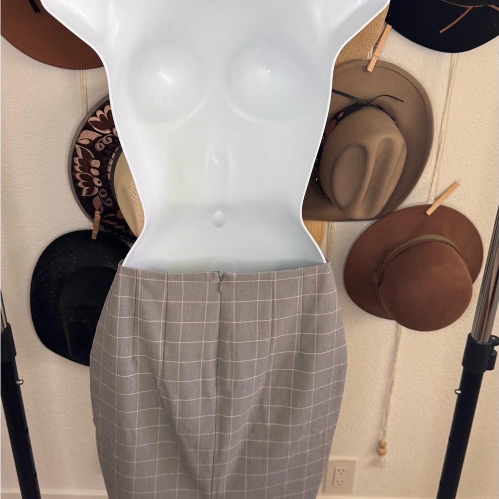 Express Gray Plaid Skirt